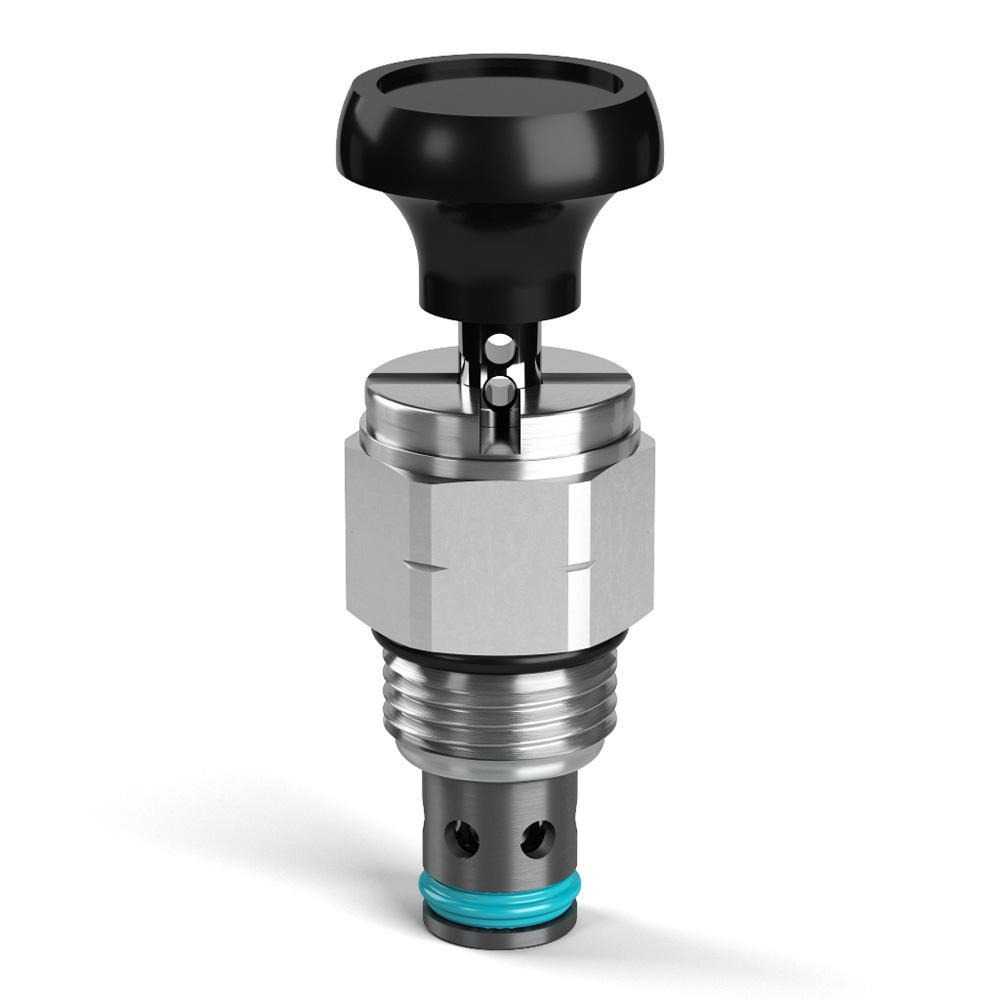 Parker Hannifin 2 Position, 2-Way Normally Closed Poppet Type Manual Valve